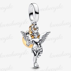 Pandora Cupid Dangle Charm|Two-tone